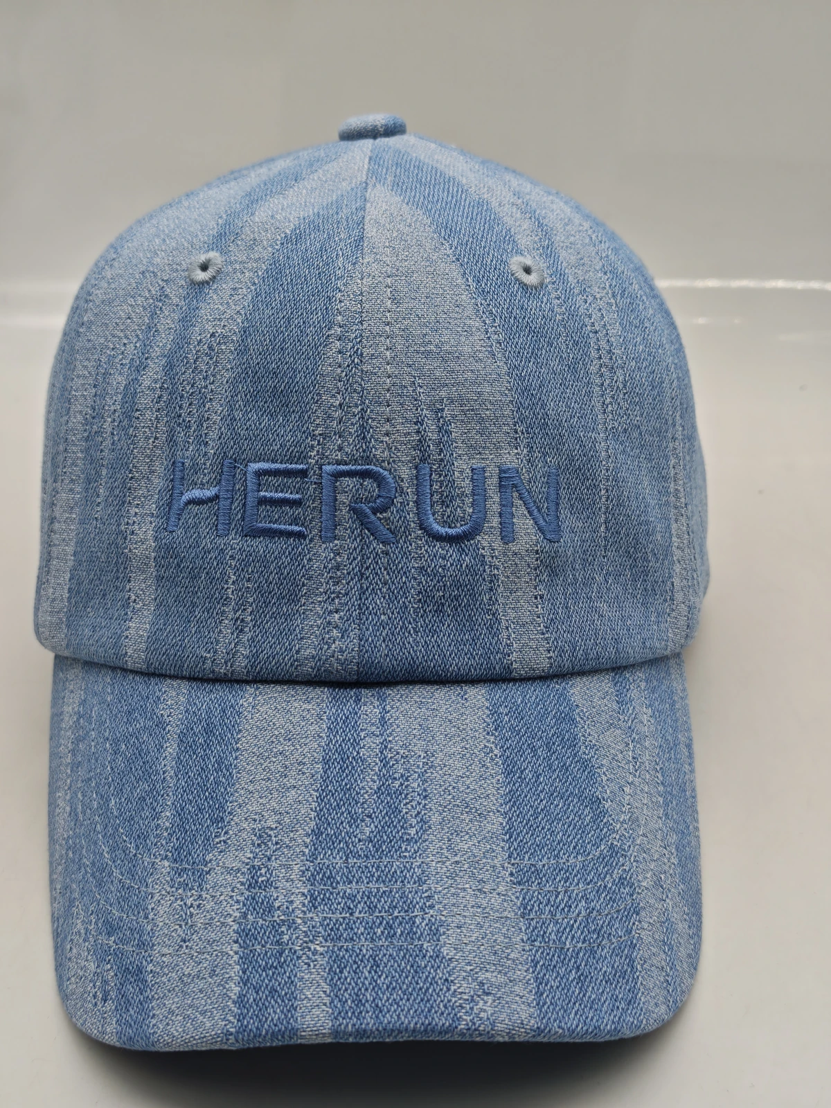 Jacquard denim baseball cap