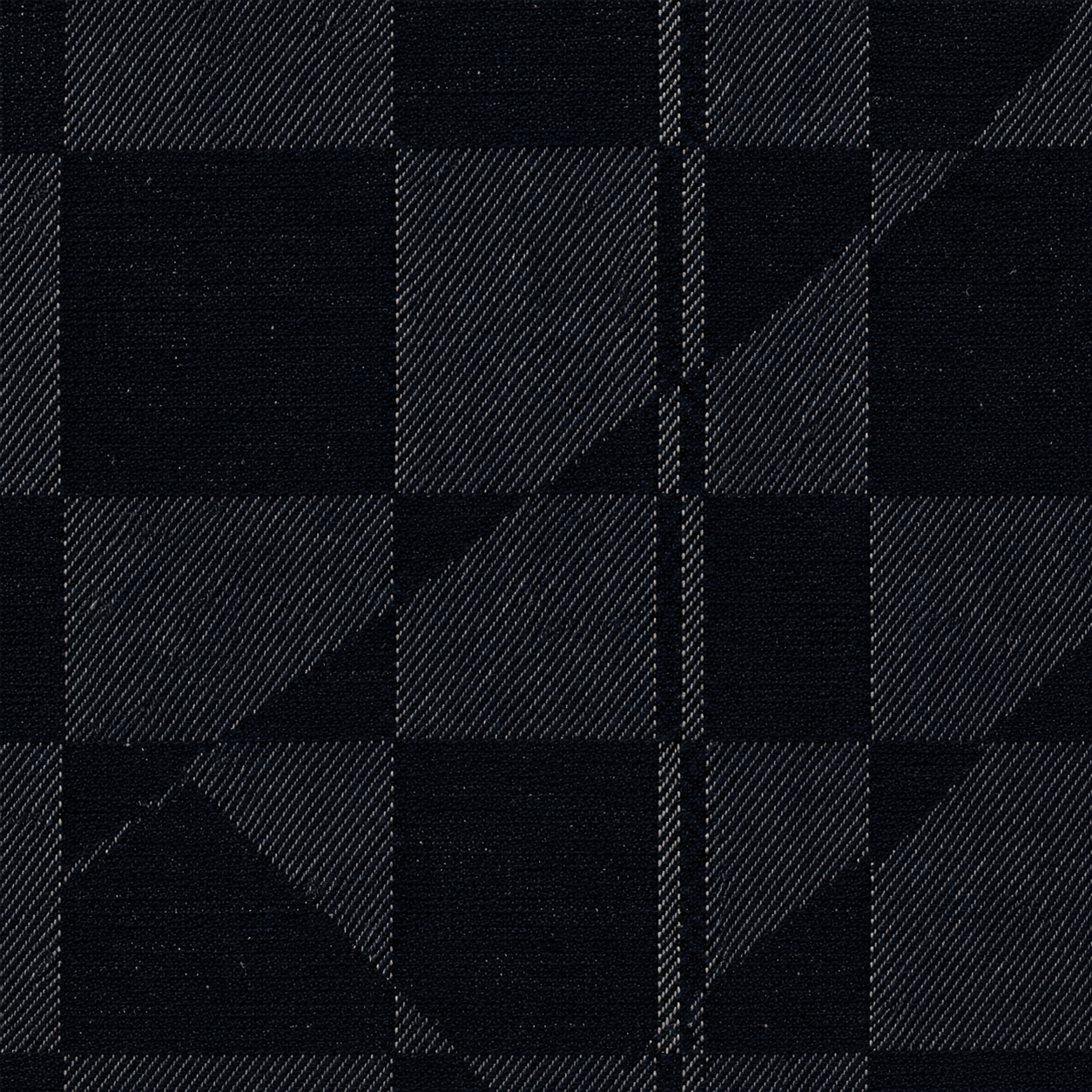 R03-11 / MIDNIGHT CHECK / Jacquard denim detail