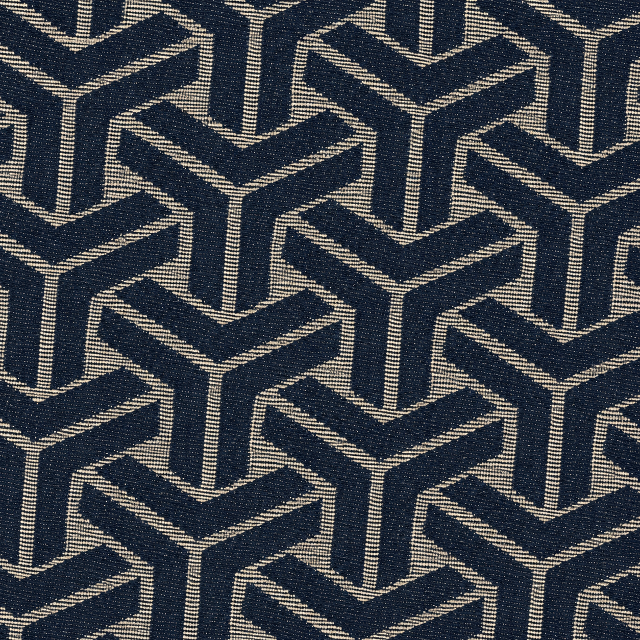 R03-13 / MEETING PATHS / Jacquard denim detail